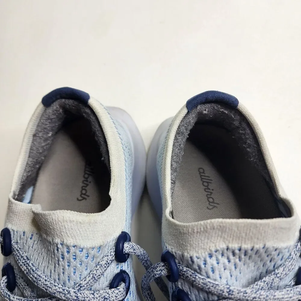 Allbirds TD Tree Dasher‎ White Blue Running Shoes Sneakers Women's Size 8